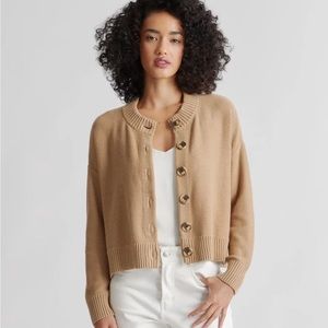 Like New Quince 100% Organic Cotton Cropped Cardigan
